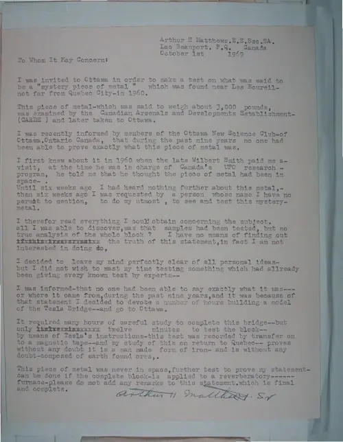 First page of Wilbert Smith Archives Files Box 1131 19 1131-19-p167