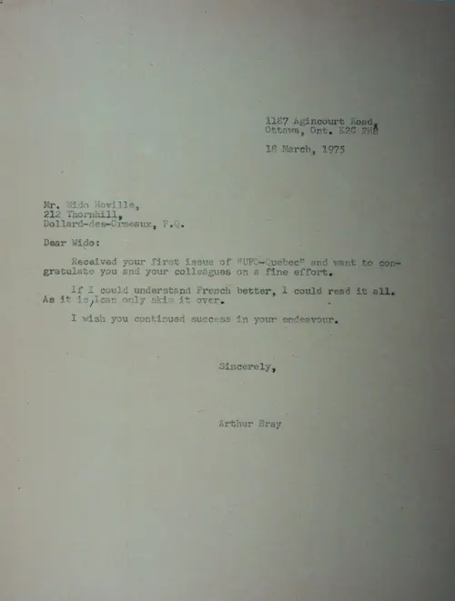 First page of Wilbert Smith Archives Files Box 1130 20 1130-20-p012