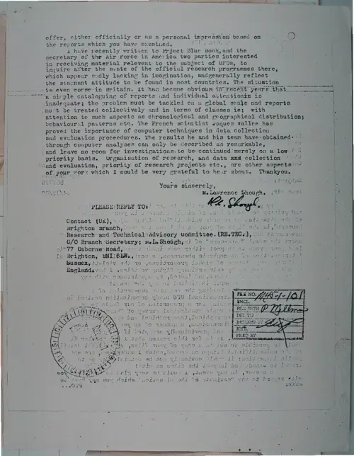First page of Wilbert Smith Archives Files Box 1131 06 1131-06-p058