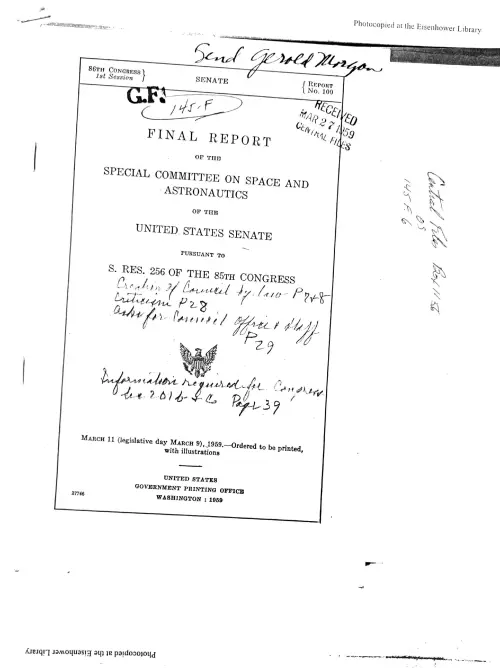 First page of Johnson Space