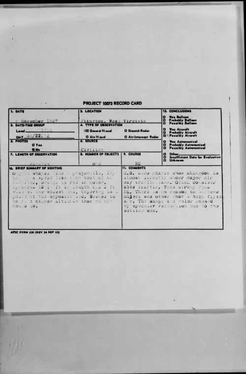 First page of 1957.11 - 6779552 - Abington, West Virginia