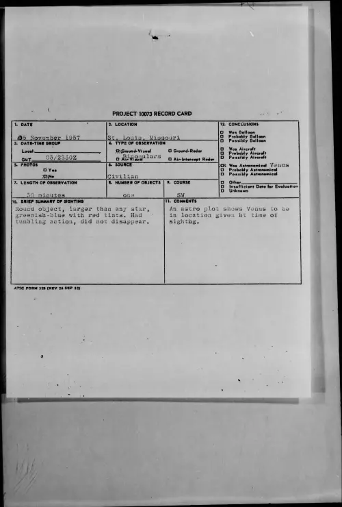 First page of 1957.11 - 7231191 - St. Louis, Missouri