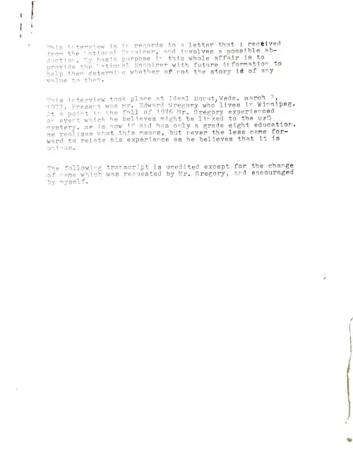 First page of Edward Gregory