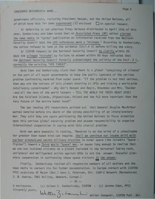 First page of Wilbert Smith Archives Files Box 1130 21 1130-21-p014
