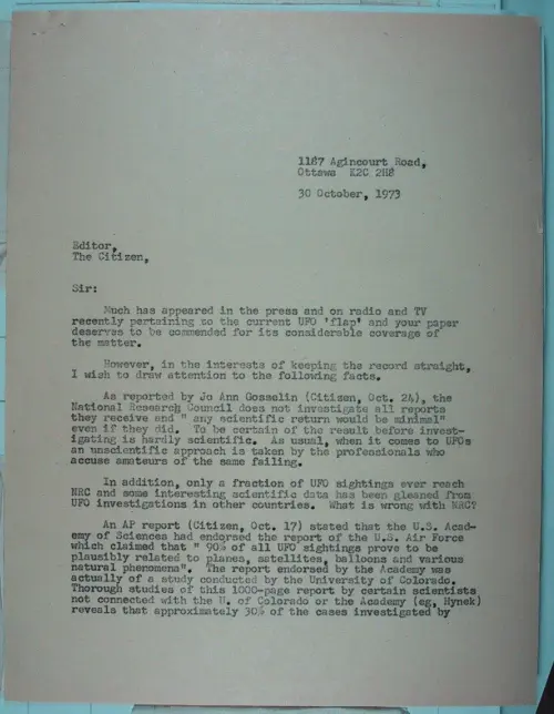 First page of Wilbert Smith Archives Files Box 1131 07 1131-07-p001