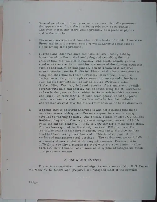 First page of Wilbert Smith Archives Files Box 1131 19 1131-19-p072