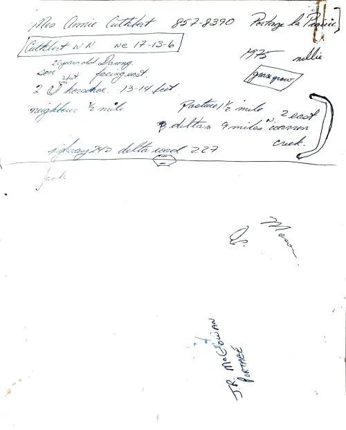 First page of Manitoba Cases and Notes 1