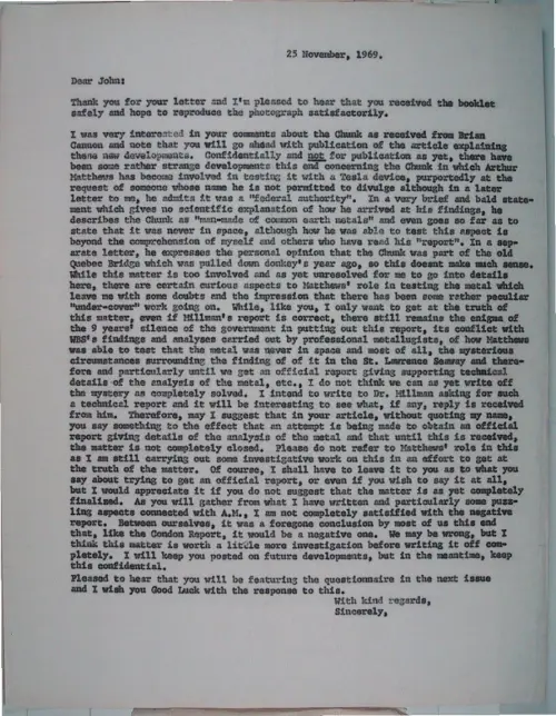 First page of Wilbert Smith Archives Files Box 1131 19 1131-19-p160