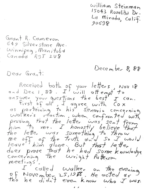 First page of Dr. Eric Walker Bill Steinman 2