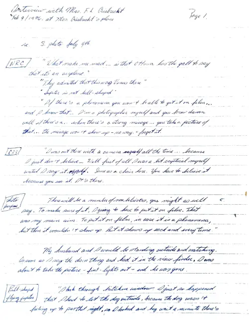 First page of Carman Freddie Giesbrecht interview