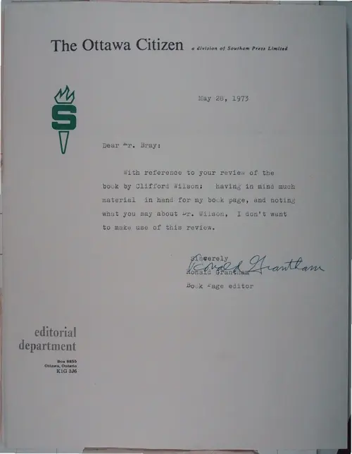 First page of Wilbert Smith Archives Files Box 1131 07 1131-07-p006