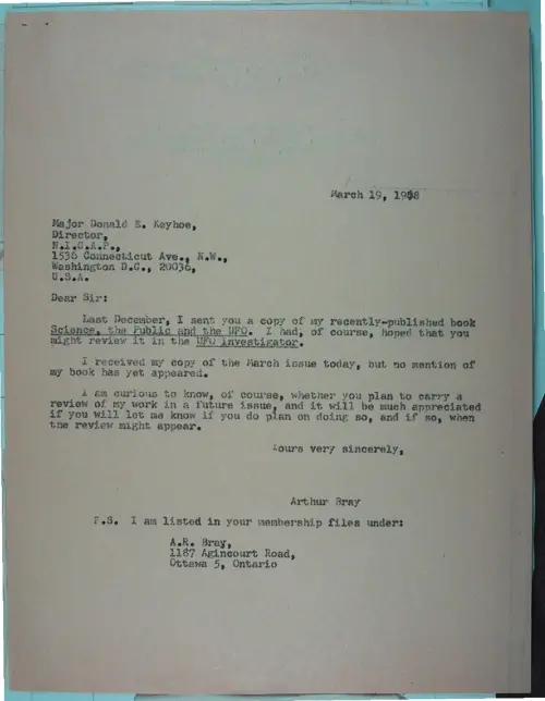 First page of Wilbert Smith Archives Files Box 1131 08 1131-08-p022