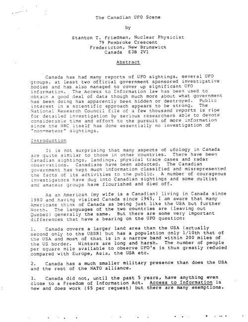 First page of Canada Wilbert Smith Written Articles 2