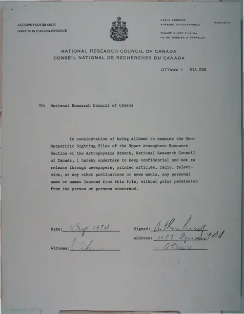 First page of Wilbert Smith Archives Files Box 1131 06 1131-06-p040