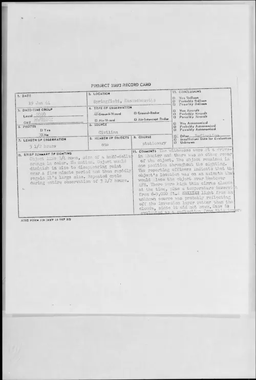 First page of 1961.06 - 8692463 - Springfield, Massachusetts