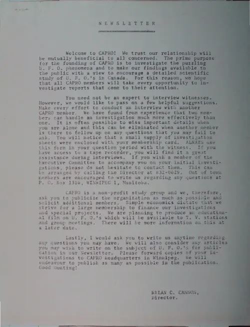 First page of Wilbert Smith Archives Files Box 1130 09 1130-09-p067