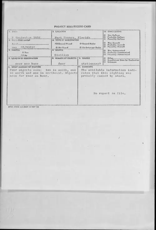 First page of 1957.09 - 7228332 - Fort Meyers, Florida