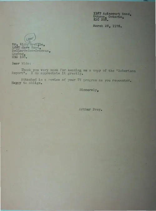 First page of Wilbert Smith Archives Files Box 1130 20 1130-20-p007