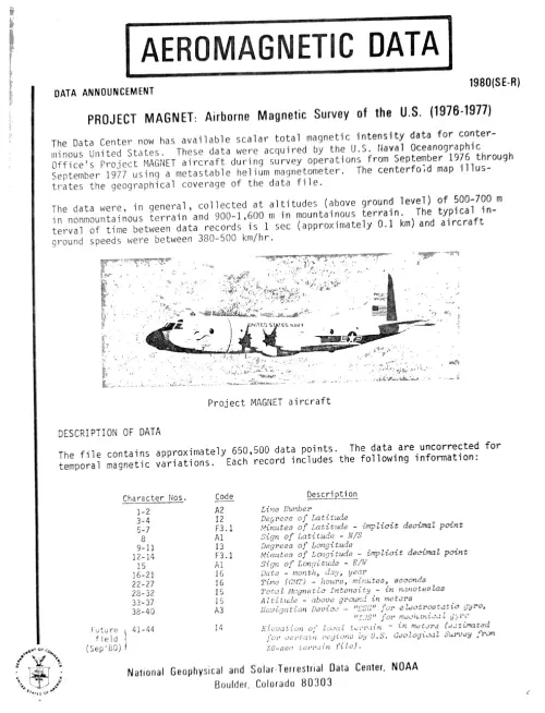 First page of Project Magnet 2