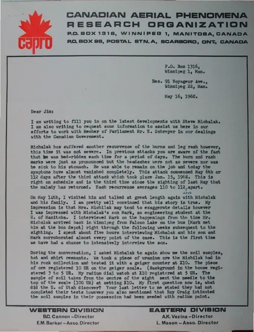 First page of Wilbert Smith Archives Files Box 1130 09 1130-09-p050