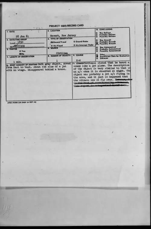 First page of 1961.01 - 8630356 - Newark, New Jersey