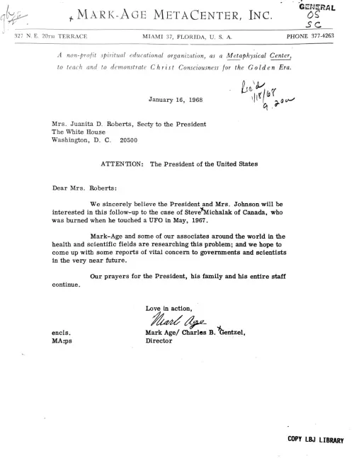 First page of Johnson Johnson Anstee Letters