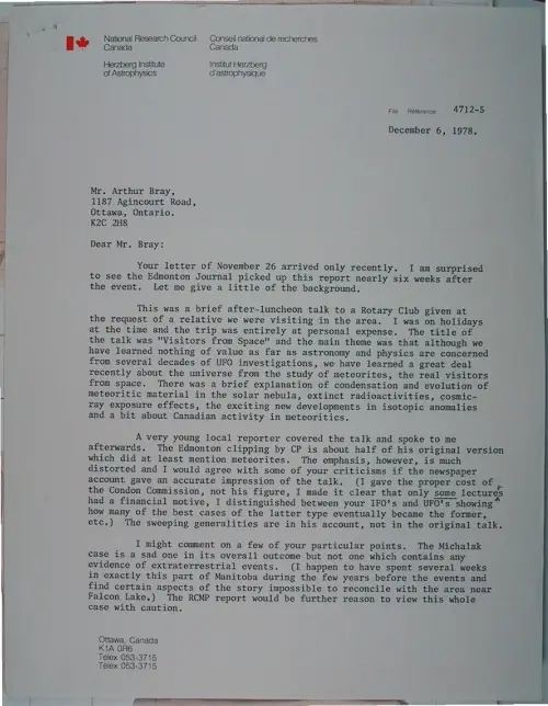 First page of Wilbert Smith Archives Files Box 1131 06 1131-06-p010