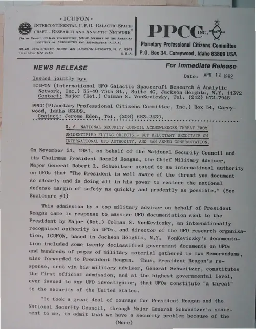 First page of Wilbert Smith Archives Files Box 1130 21 1130-21-p041