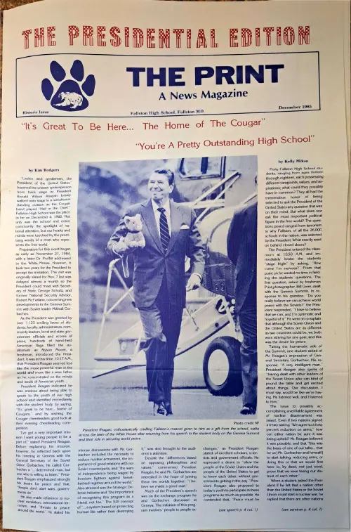 First page of Ronald Reagan Ronald Reagan Fallston High School