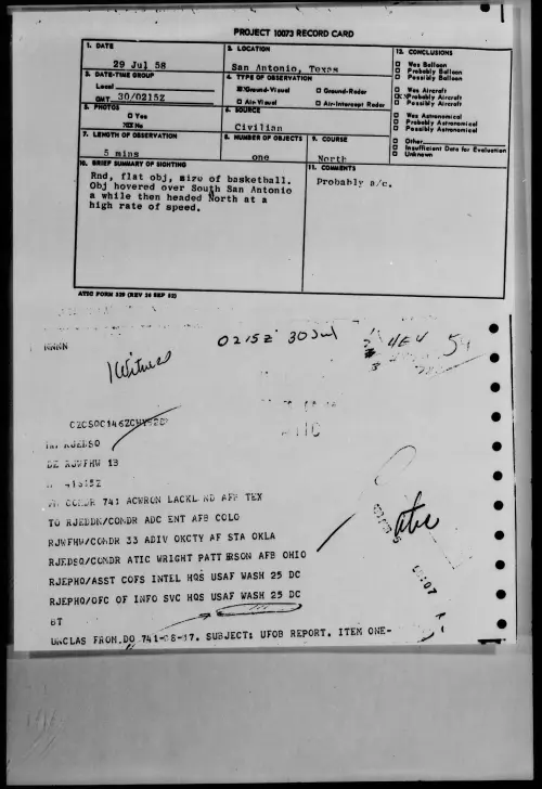 First page of 1958.07 - 8857243 - San Antonio, Texas