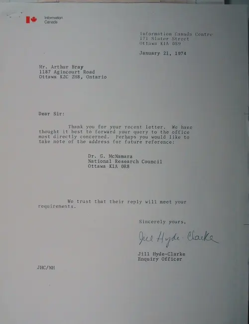 First page of Wilbert Smith Archives Files Box 1130 18 1130-18-p076