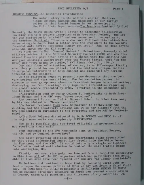 First page of Wilbert Smith Archives Files Box 1130 21 1130-21-p015