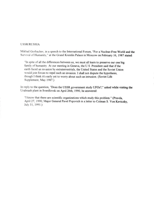 First page of Ronald Reagan Reagan USSR Alien Invasion 1