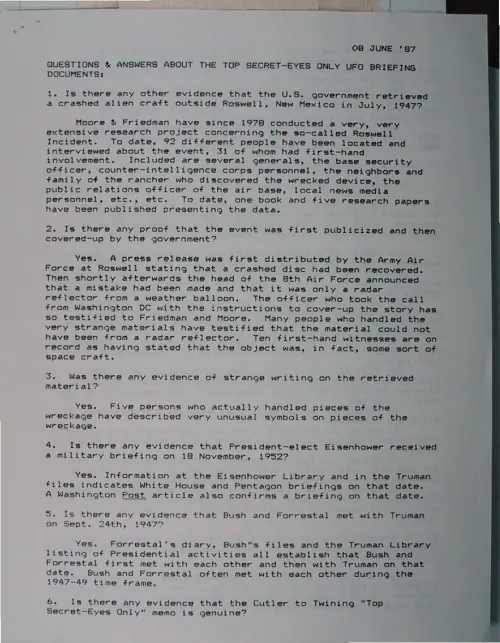 First page of Wilbert Smith Archives Files Box 1131 02 1131-02-p170