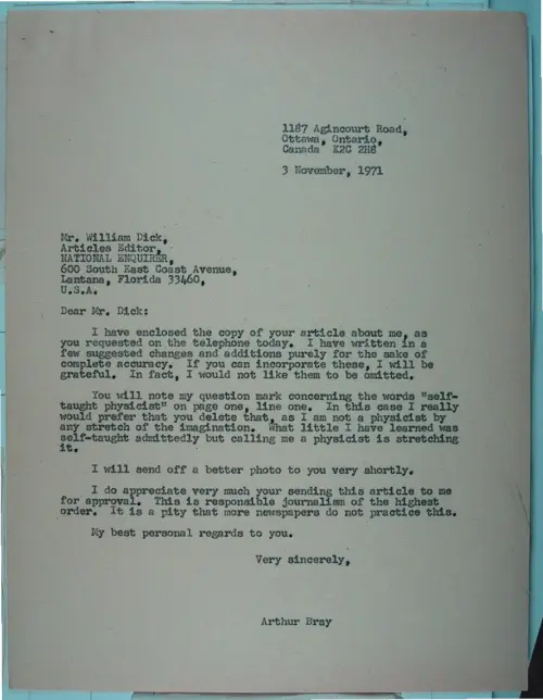 First page of Wilbert Smith Archives Files Box 1131 07 1131-07-p025