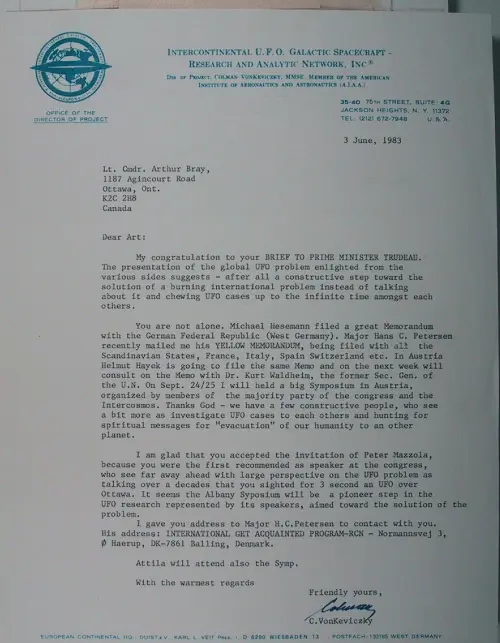 First page of Wilbert Smith Archives Files Box 1130 21 1130-21-p250