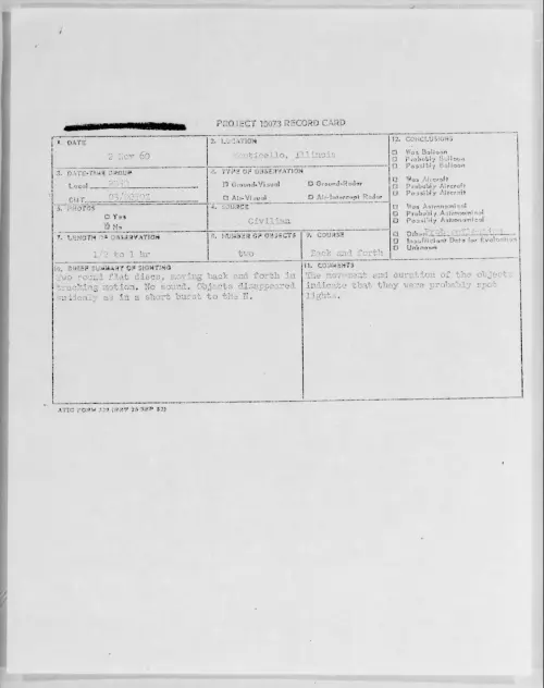 First page of 1960.11 - 8237618 - Monticello, Illinois