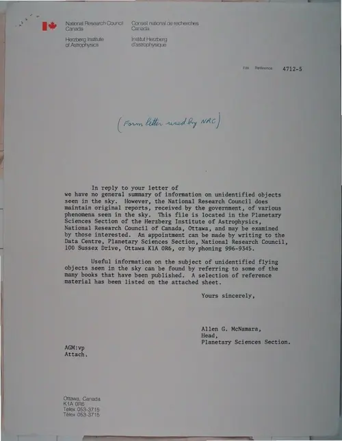 First page of Wilbert Smith Archives Files Box 1131 06 1131-06-p027