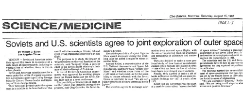 First page of Ronald Reagan Reagan Space Policy