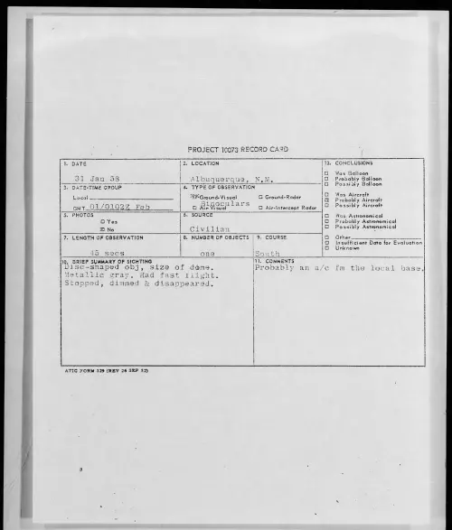 First page of 1958.01 - 6959705 - Albuquerque, N.M