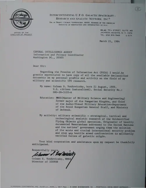 First page of Wilbert Smith Archives Files Box 1130 21 1130-21-p210