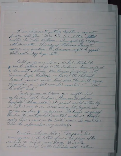First page of Wilbert Smith Archives Files Box 1131 02 1131-02-p126