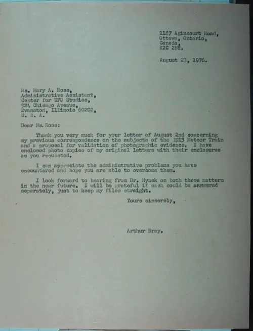 First page of Wilbert Smith Archives Files Box 1130 10 1130-10-p109