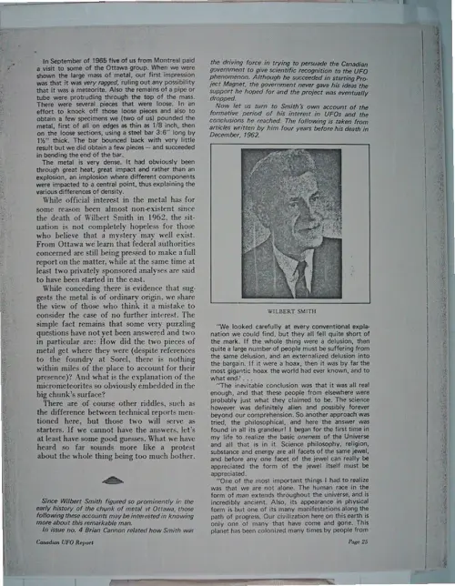 First page of Wilbert Smith Archives Files Box 1131 19 1131-19-p158