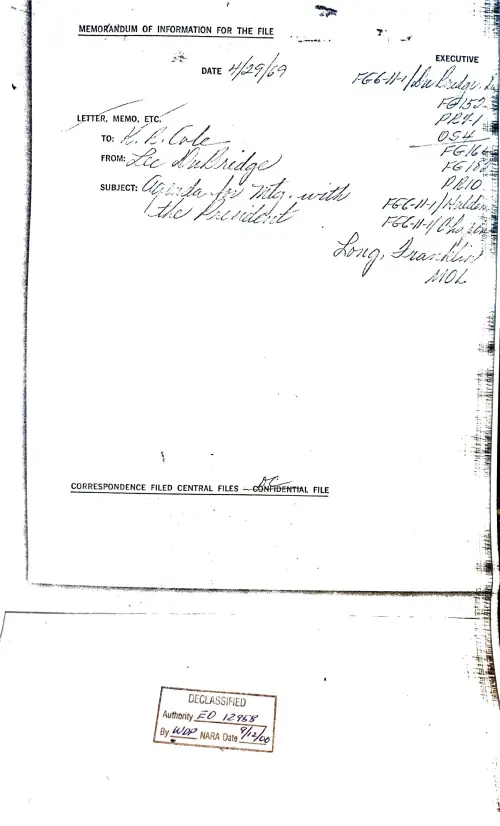 First page of Nixon space exploration