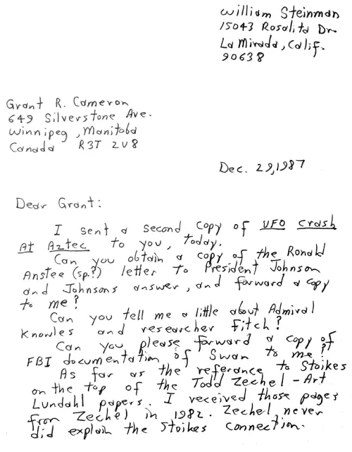 First page of Dr. Eric Walker Bill Steinman 4