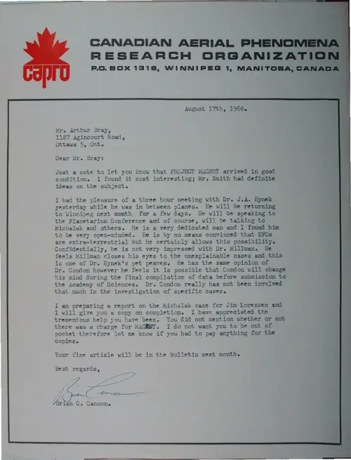First page of Wilbert Smith Archives Files Box 1130 09 1130-09-p029