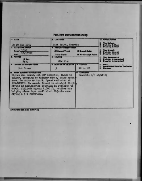 First page of 1954.05 - 6781480 - East Point, Georgia