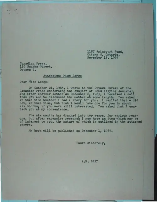 First page of Wilbert Smith Archives Files Box 1131 07 1131-07-p073
