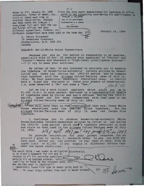 First page of Wilbert Smith Archives Files Box 1131 03 1131-03-p122